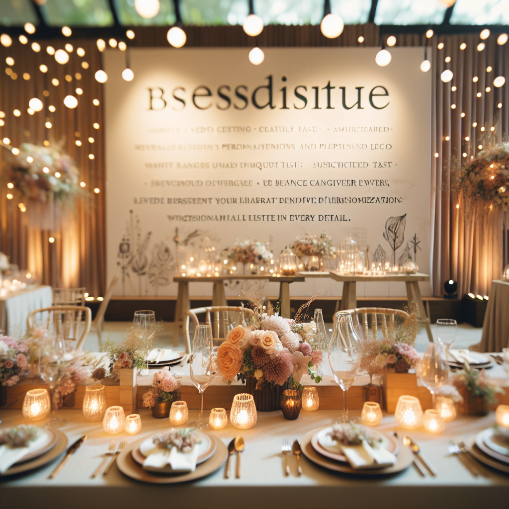 Illustrating the charm of personalization and creative freedom in micro weddings.